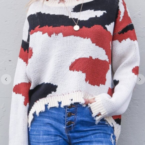 Sweaters - NWT Falling For You Ripped Sweater